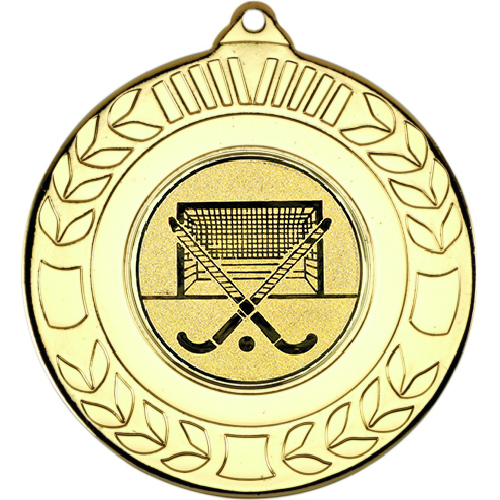Hockey Wreath Medal | Gold | 50mm