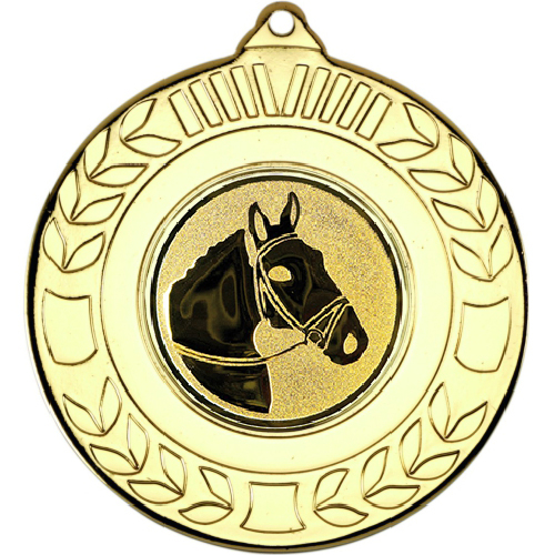 Horse Wreath Medal | Gold | 50mm