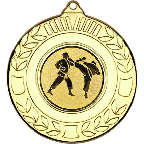 Karate Wreath Medal | Gold | 50mm