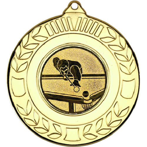 Snooker Wreath Medal | Gold | 50mm