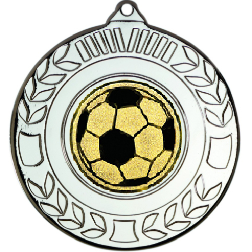 Football Wreath Medal | Silver | 50mm