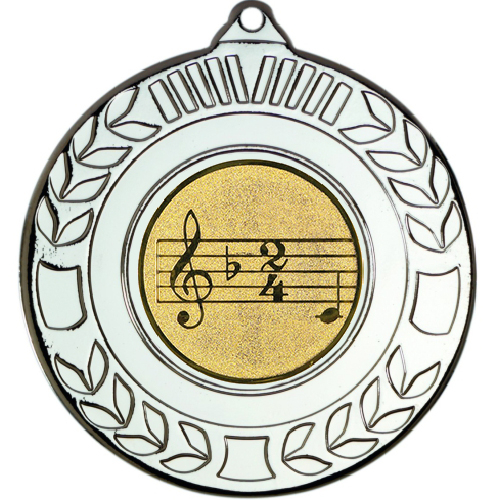 Music Wreath Medal | Silver | 50mm