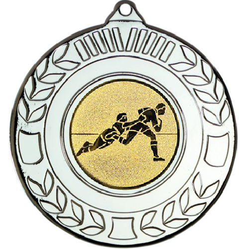Rugby Wreath Medal | Silver | 50mm