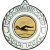 Swimming Wreath Medal | Silver | 50mm - M35S.SWIMMING