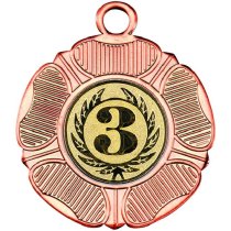 3rd Place Tudor Rose Medal | Bronze | 50mm