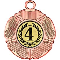 4th Place Tudor Rose Medal | Bronze | 50mm