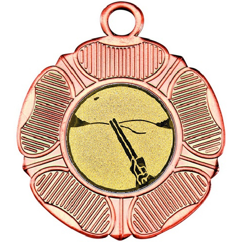Clay Pigeon Tudor Rose Medal | Bronze | 50mm