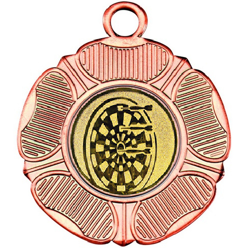 Darts Tudor Rose Medal | Bronze | 50mm