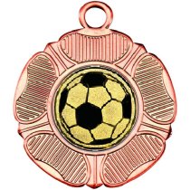 Football Tudor Rose Medal | Bronze | 50mm