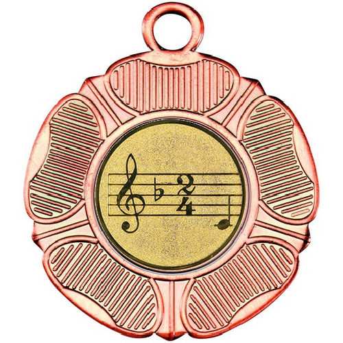 Music Tudor Rose Medal | Bronze | 50mm