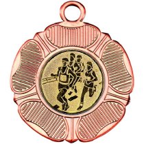 Running Tudor Rose Medal | Bronze | 50mm