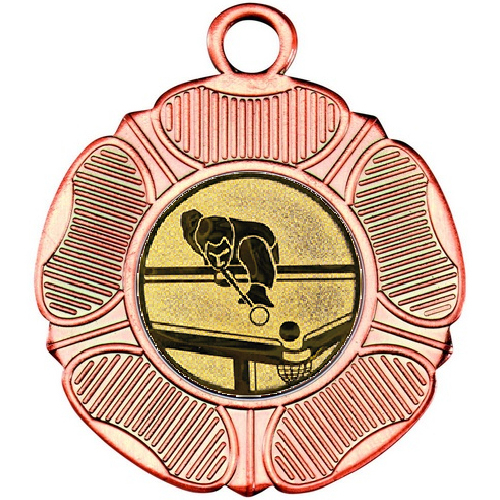 Snooker Tudor Rose Medal | Bronze | 50mm