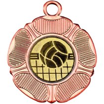 Volleyball Tudor Rose Medal | Bronze | 50mm