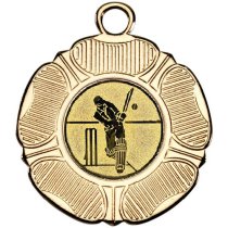 Cricket Tudor Rose Medal | Gold | 50mm