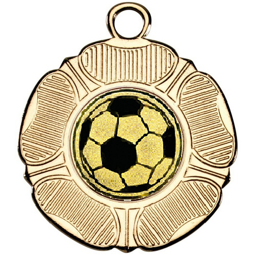 Football Tudor Rose Medal | Gold | 50mm