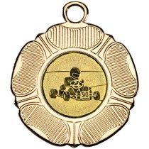 Go Kart Tudor Rose Medal | Gold | 50mm