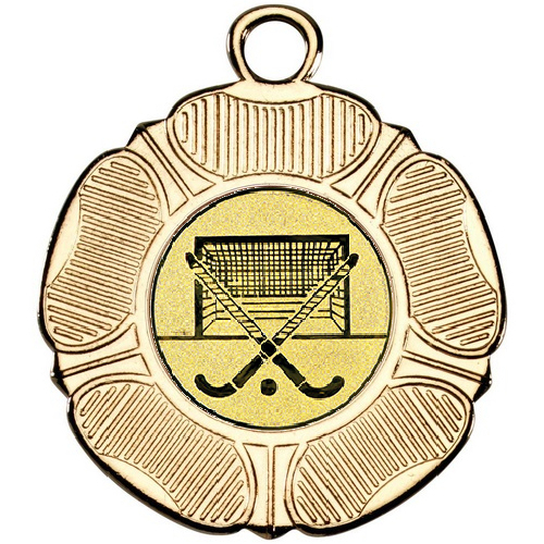 Hockey Tudor Rose Medal | Gold | 50mm