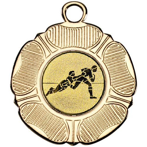 Rugby Tudor Rose Medal | Gold | 50mm