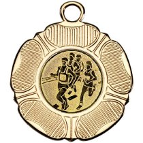 Running Tudor Rose Medal | Gold | 50mm