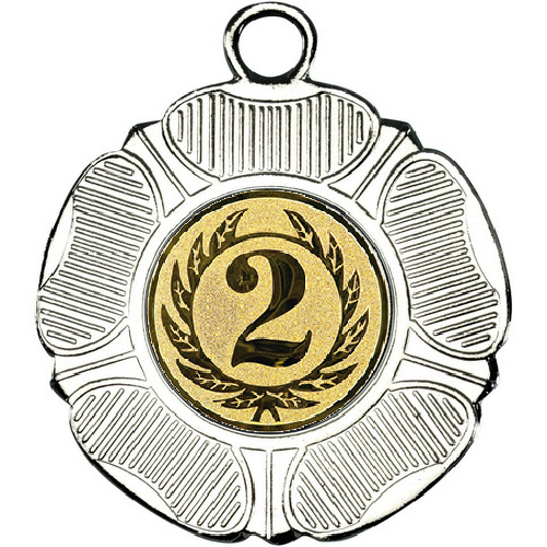 2nd Place Tudor Rose Medal | Silver | 50mm