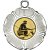 Fishing Tudor Rose Medal | Silver | 50mm - M519S.FISHING