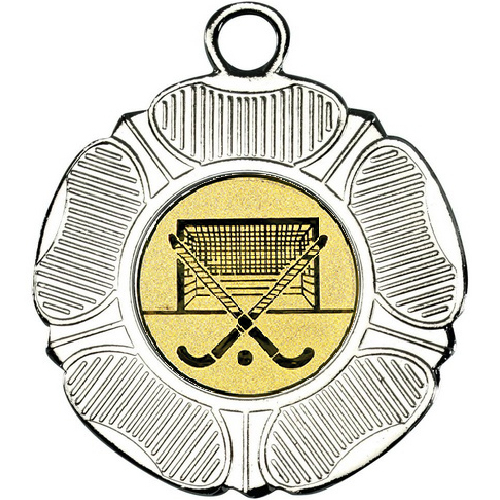 Hockey Tudor Rose Medal | Silver | 50mm