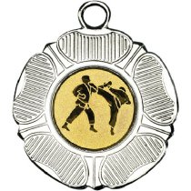 Karate Tudor Rose Medal | Silver | 50mm