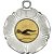 Swimming Tudor Rose Medal | Silver | 50mm - M519S.SWIMMING