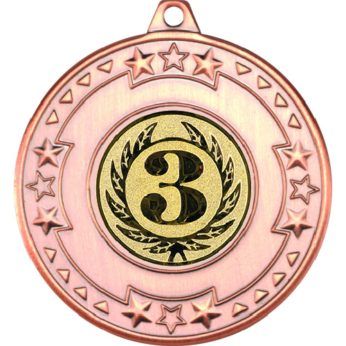 3rd Place Tri Star Medal | Bronze | 50mm
