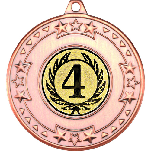 4th Place Tri Star Medal | Bronze | 50mm