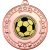 Football Tri Star Medal | Bronze | 50mm - M69BZ.FOOTBALL