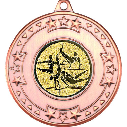 Gymnastics Tri Star Medal | Bronze | 50mm