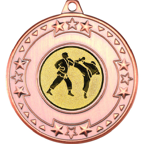 Karate Tri Star Medal | Bronze | 50mm