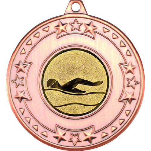 Swimming Tri Star Medal | Bronze | 50mm