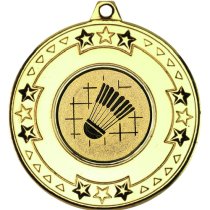 Badminton Tri Star Medal | Gold | 50mm