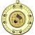 Badminton Tri Star Medal | Gold | 50mm - M69G.BADMINTON