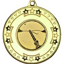 Clay Pigeon Tri Star Medal | Gold | 50mm