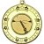 Clay Pigeon Tri Star Medal | Gold | 50mm - M69G.CLAYSHOOT