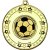 Football Tri Star Medal | Gold | 50mm - M69G.FOOTBALL