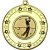 Golf Tri Star Medal | Gold | 50mm - M69G.GOLF