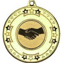 Handshake Tri Star Medal | Gold | 50mm