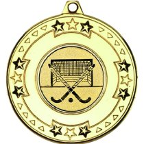Hockey Tri Star Medal | Gold | 50mm