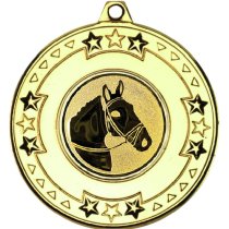 Horse Tri Star Medal | Gold | 50mm