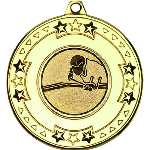 Pool Tri Star Medal | Gold | 50mm