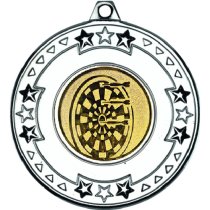 Darts Tri Star Medal | Silver | 50mm