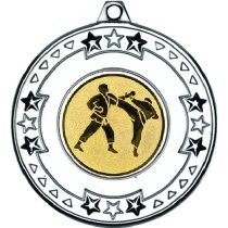 Karate Tri Star Medal | Silver | 50mm