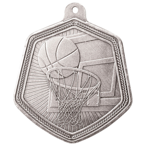 Falcon Basketball Medal | Silver | 65mm