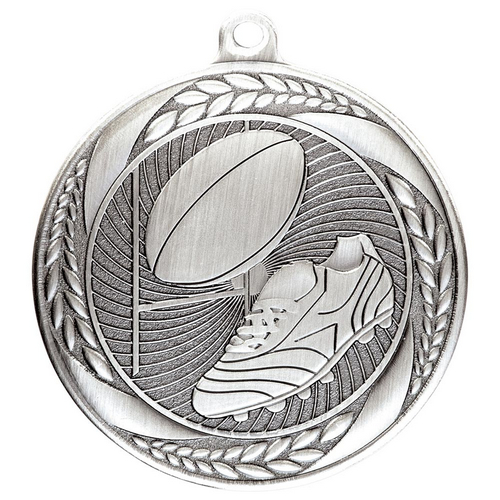 Typhoon Rugby Medal | Silver | 55mm