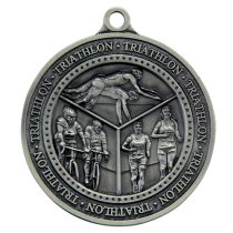 Olympia Triathlon Medal Antique | Silver | 60mm