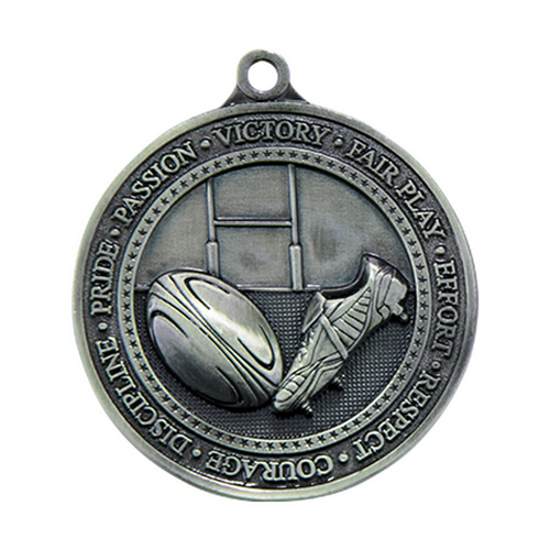 Olympia Rugby Medal Antique | Silver | 60mm